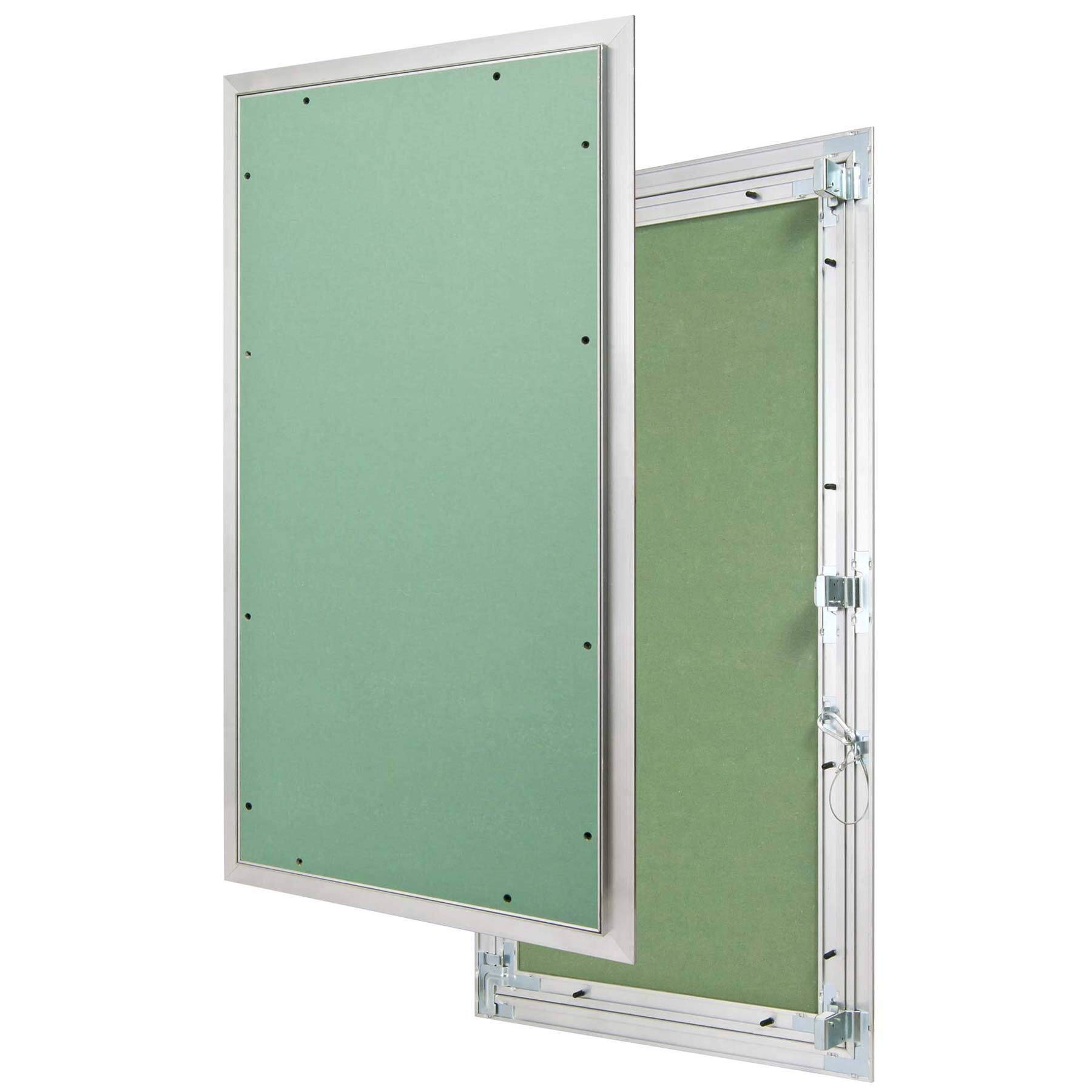 Revisionsklappe Trockenbau 400 x 800 mm – Revisionstür - Wartungsklappe mit 12,5 mm imprägnierter GK-Einlage und Druckverschluss – aus korrosionsbeständigem Aluminium – befliesbar – MW multi werkzeug