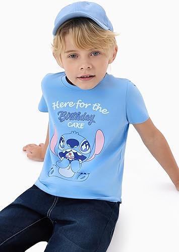 Miniatura 5 de Disney Marvel Minnie Mickey Frozen Stitch - Camiseta de manga corta para niños y niñas pequeñas, 2-9 años