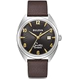 Men's Frank Sinatra 'Fly Me to The Moon' Automatic Stainless Steel Case Watch, Textured Leather Strap, 42 Hour Power Reserve, 3 Hand