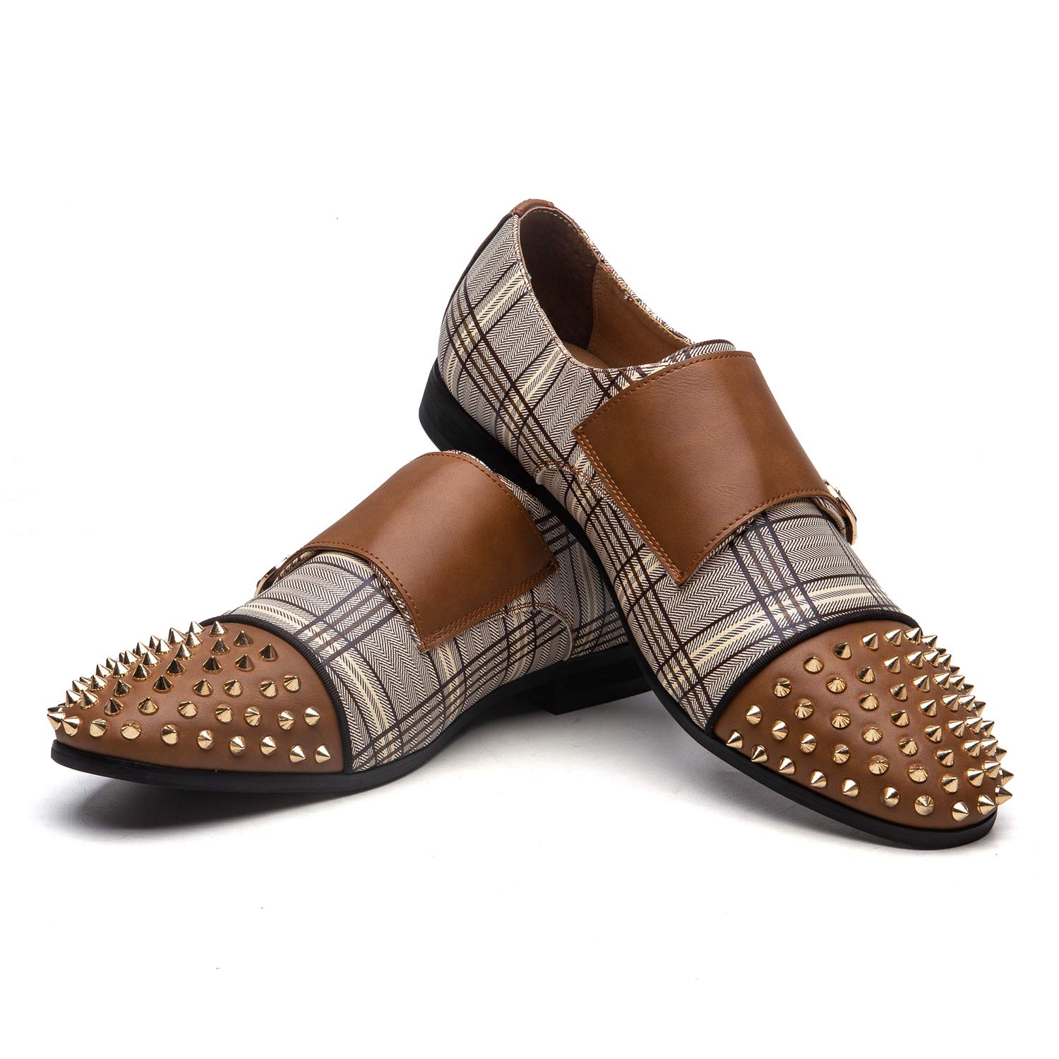 JITAI Men's Dress Shoes - Casual Rubber & Leather Loafers for Men - Fashion Business Formal Wear