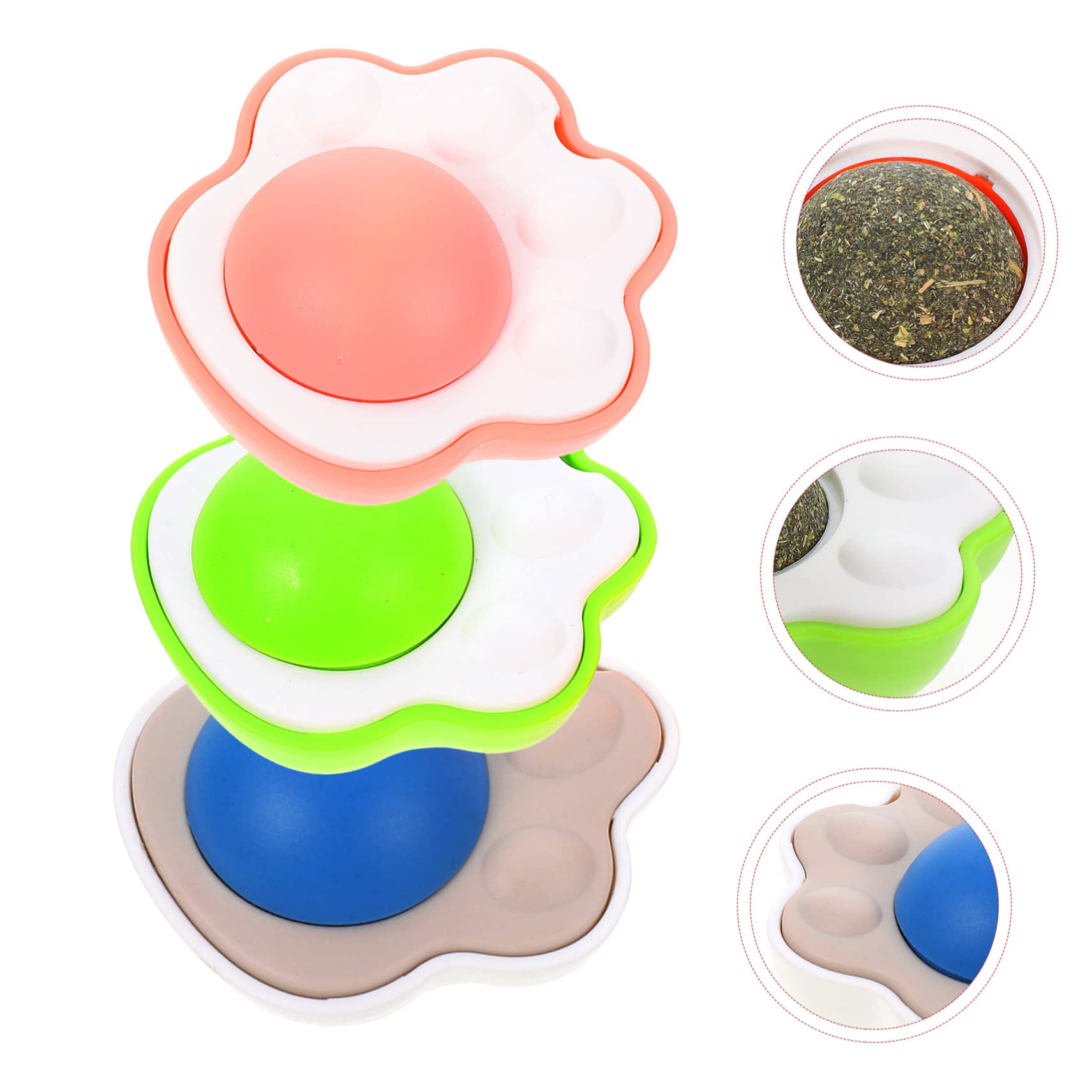 INOOMP Lot De 4 Jouets Interactifs Dintérieur pour Chats Teazys Jouets Comestibles pour Chats 3 Pièces X 4