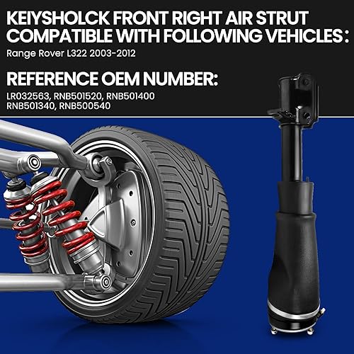 Miniatura 6 de Reemplazo del amortiguador de choque delantero derecho de la suspensión del puntal de aire para Land Rover Range Rover L322 2003-2012 modelo no VDS