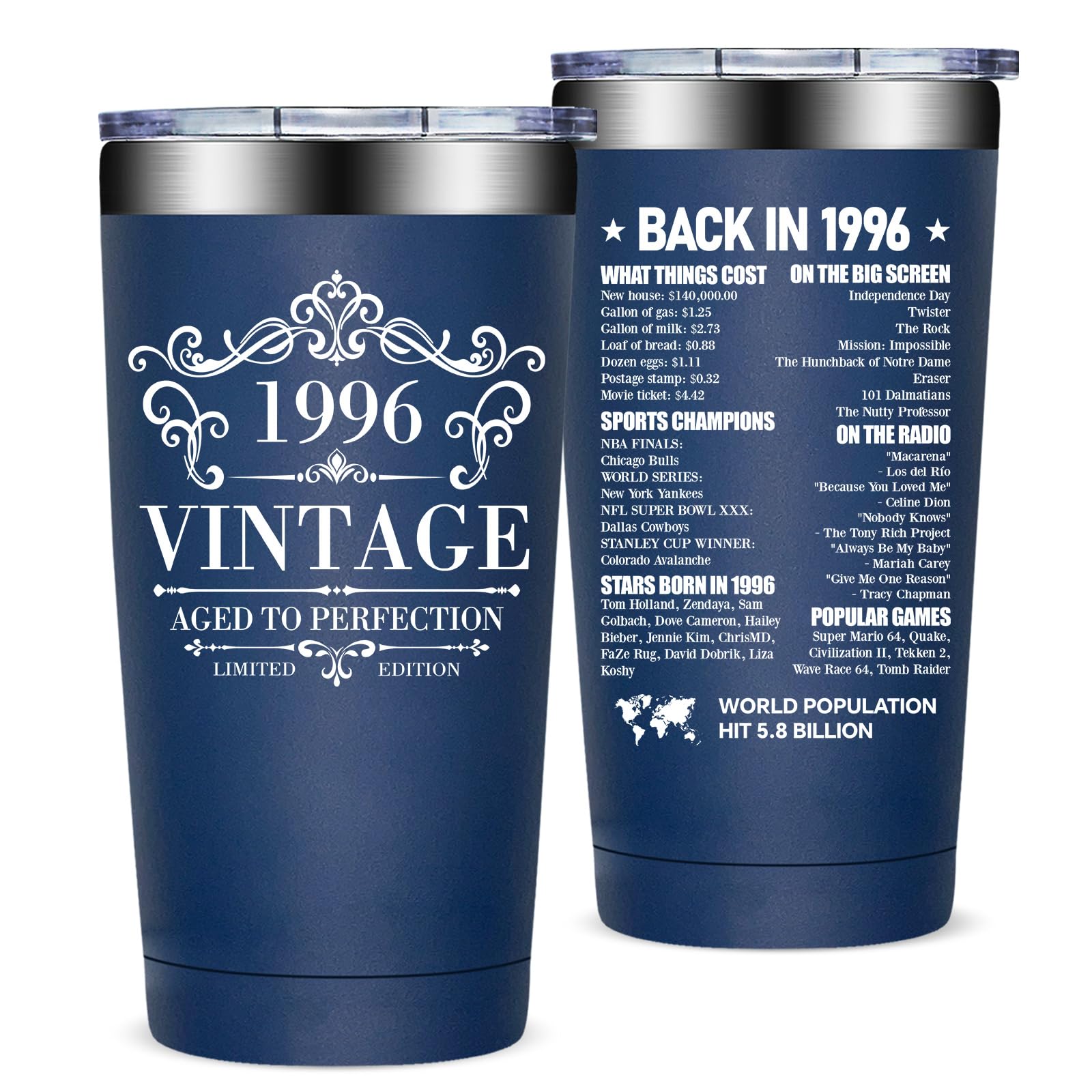 Fufandi 30th Birthday Tumbler Cup 20oz