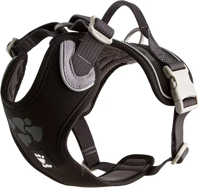Hurtta Weekend Warrior Harness - Black, 60-80cm, 1 Piece for Active Dogs