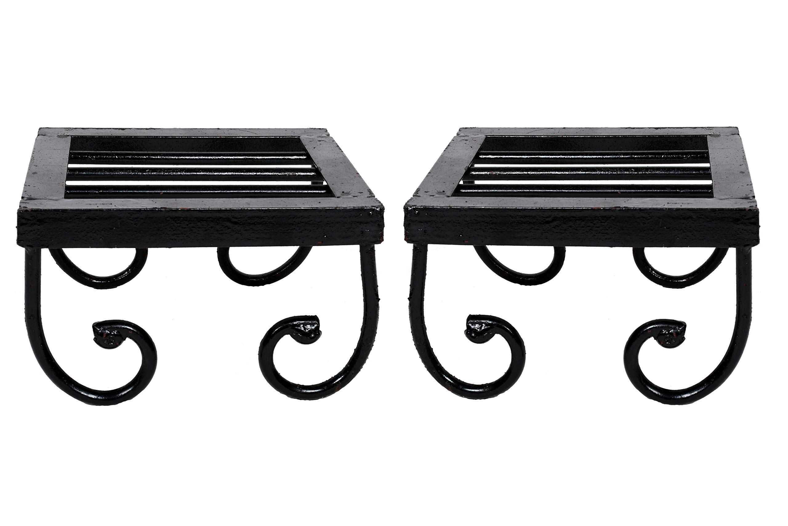 HINS Black Iron Metal Planter Stand for Bulky & Heavy Planter Set of 2 for Indoor & Outdoor Gardening Home Decore (2) I Plant Stands for Indoor Balcony I Plant Bench I Plant Stands I Pot Stand Single (B08RNSYZRQ) Amazon Price History, Amazon Price Tracker