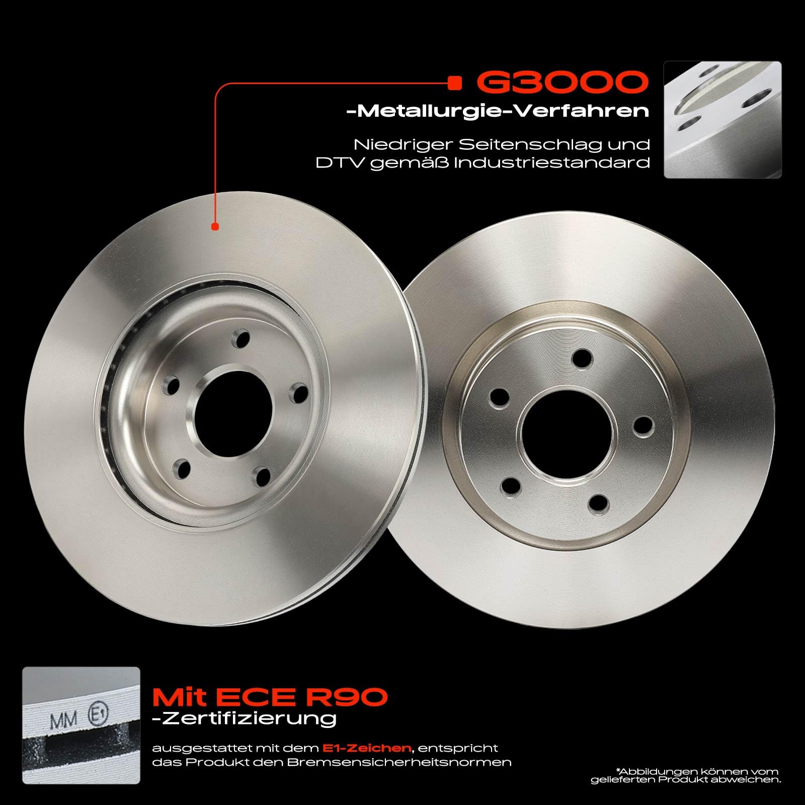 Frankberg Set di dischi freno incl. 2x Dischi Freno Anteriore Ventilato Diametro300mm Compatibile con K.u.g.a II DM2 Focus III Turnier K.u.g.a I Focus C-Max Replace# DV611125DA | Compatibile con: C-Max II DXA/CB7 DXA/CEU, V40 Cross Country 526, Transit Co