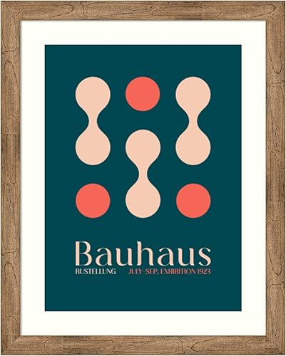 Miniatura 19 de Amanti Art Framed Wall Art Print 21x17 Bauhaus Blue Clubs by Emel Tunaboylu, Abstract Wall Art, Mid Century Modern Decor, Small Poster Painting