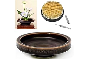 Japanese Ikebana Vase Kit: Minimalist Ceramics Flower Pot and Essentials