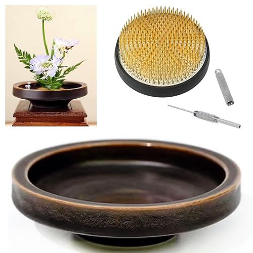 Japanese Classical Ikebana Vase Kit, Minimalist Ceramics Flower Pot Flower