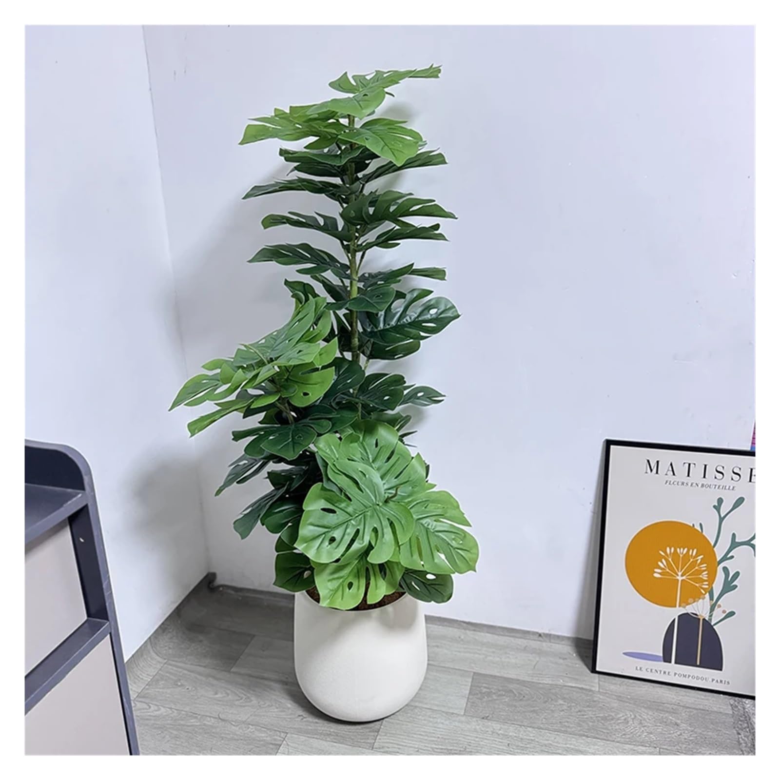 Künstliche Tannenzweige 70-150 cm Künstlicher Monstera-Baum, Gefälschte Palmenpflanzen, Plastikschildkrötenblätter, Tropische Landschaftspflanzen for Hausgarten-Shop-Dekor(150cm)