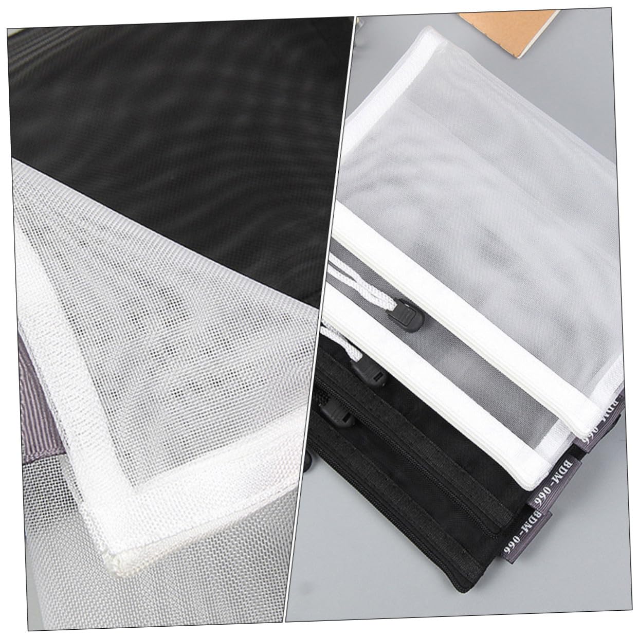 STOBOK 5 Set Carino Astuccio Portapenne a Rete Astuccio Portapenne Griglia Borsa Portaoggetti per Matita Penna Righello Bussola E Forbici 3 Pezzi * 5