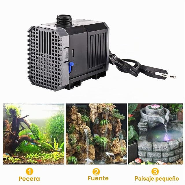 Foto 6 de 7 de Bomba Sumergible para Pecera o Acuario,SUNSUN CHJ-1500 25W 1500L/h