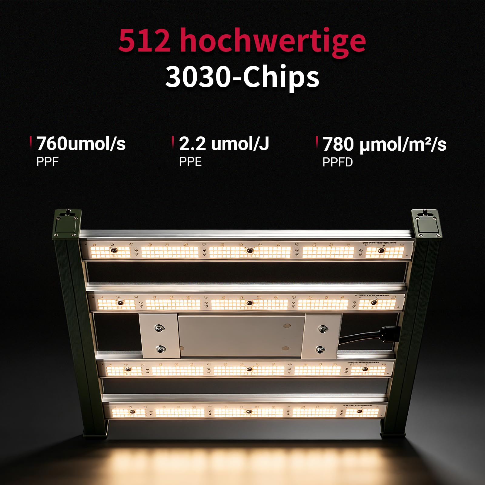 Lámpara LED de cultivo de 120 W, 3030, espectro completo IP65, para tienda de cultivo de 60 x 60 cm, 80 x 80 cm, atenuación 0% – 100% para plantas de interior, plántulas y flores, lámpara de