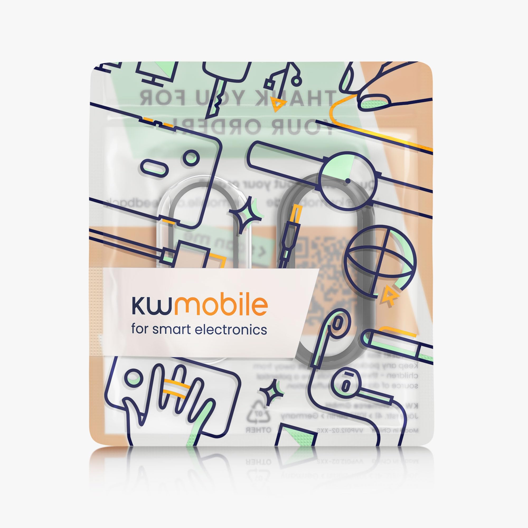 kwmobile Etui kompatybilne z etui Xiaomi Mi Band 10 / Smart Band 10, 2 x szkło hartowane z plastikową ramą, przezroczyste/czarne
