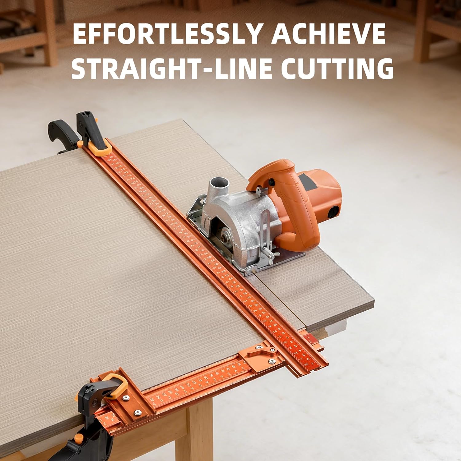Imbot 50“Track Saw Guide Rail Kit，Aluminum Alloy Guide Rail Connection Kit， 90° Angle Precise Panel Cutting，Achieve Straight & Cross Cuts With Portable Circular Saw Accessories