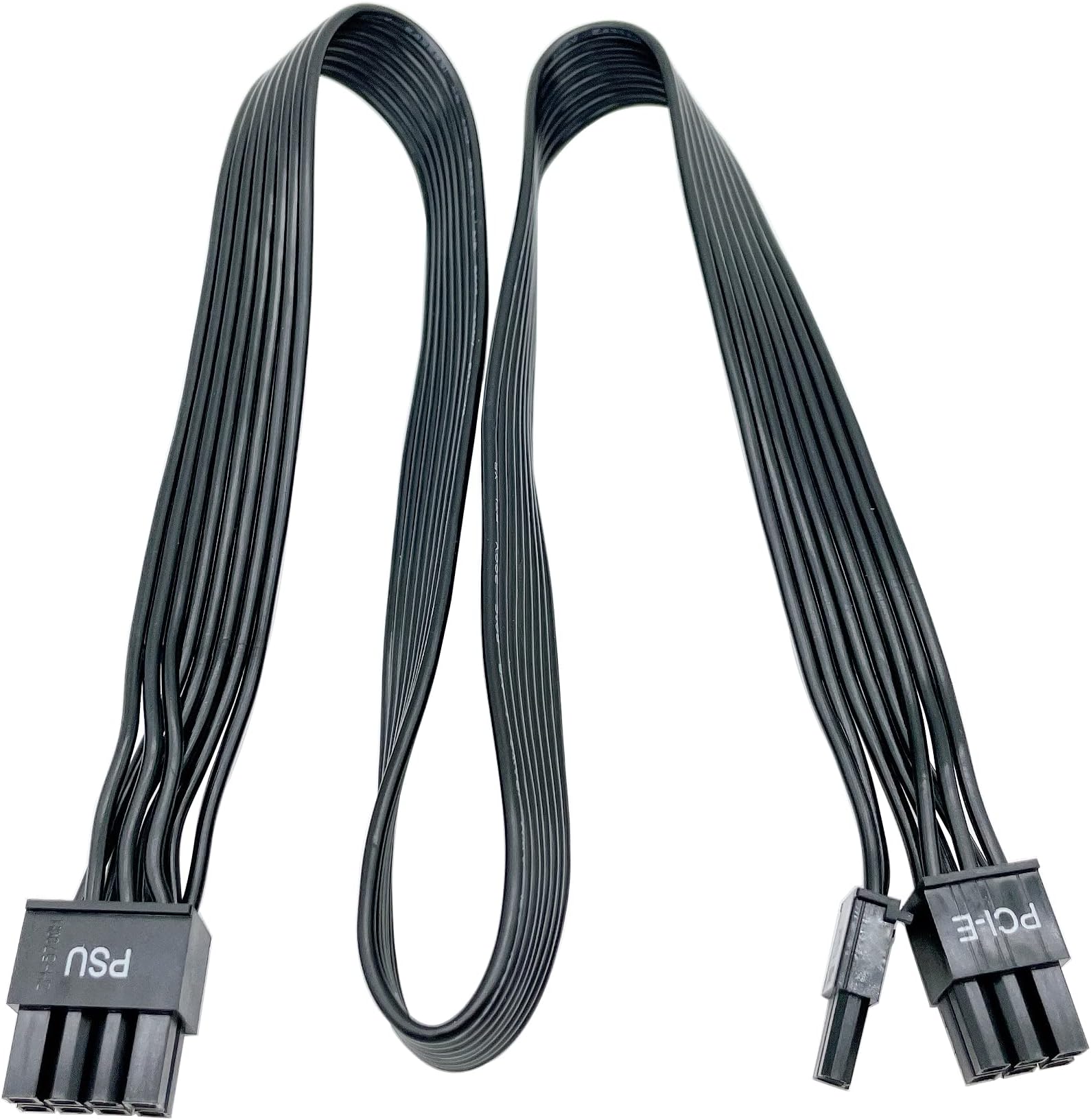 PCIE Cable for Corsair, 65CM Male to Male 8 Pin to 6+2 Pin GPU Power Cable for Thermaltake, ARESGAME Modular Power Supply (25'') (Black 18AWG)