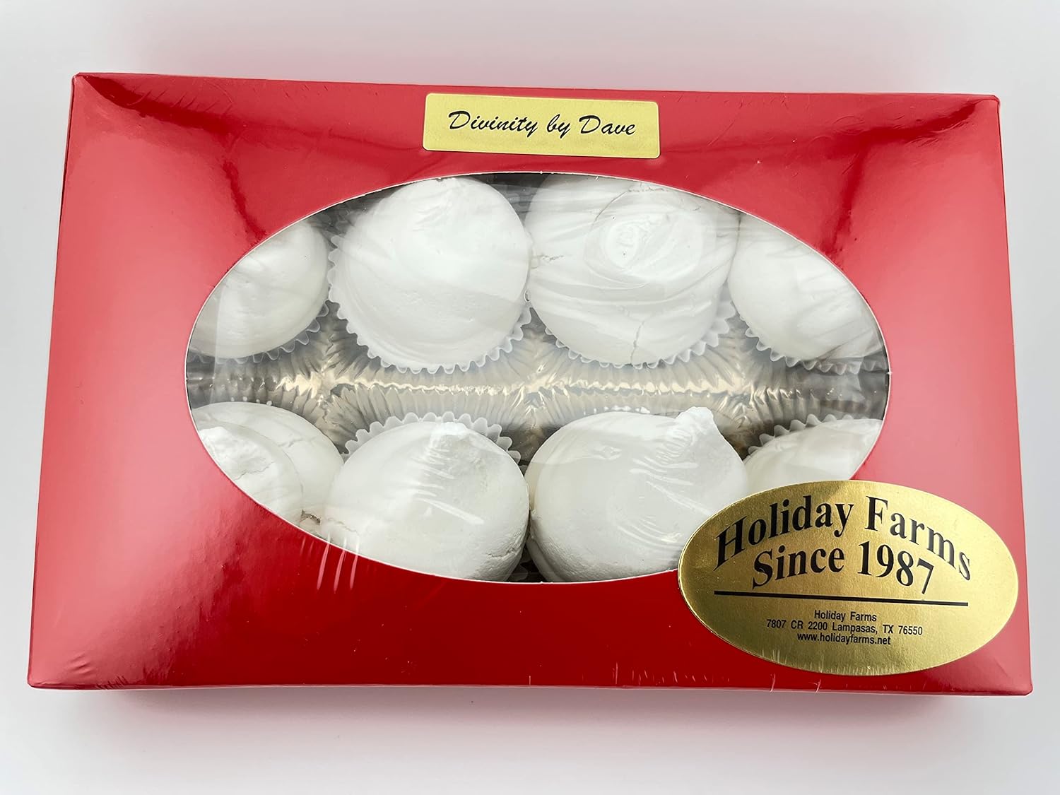 8 Piece Divinity Gift Box (Without Pecans) Old Fashioned Divinity, Just Like Home Made