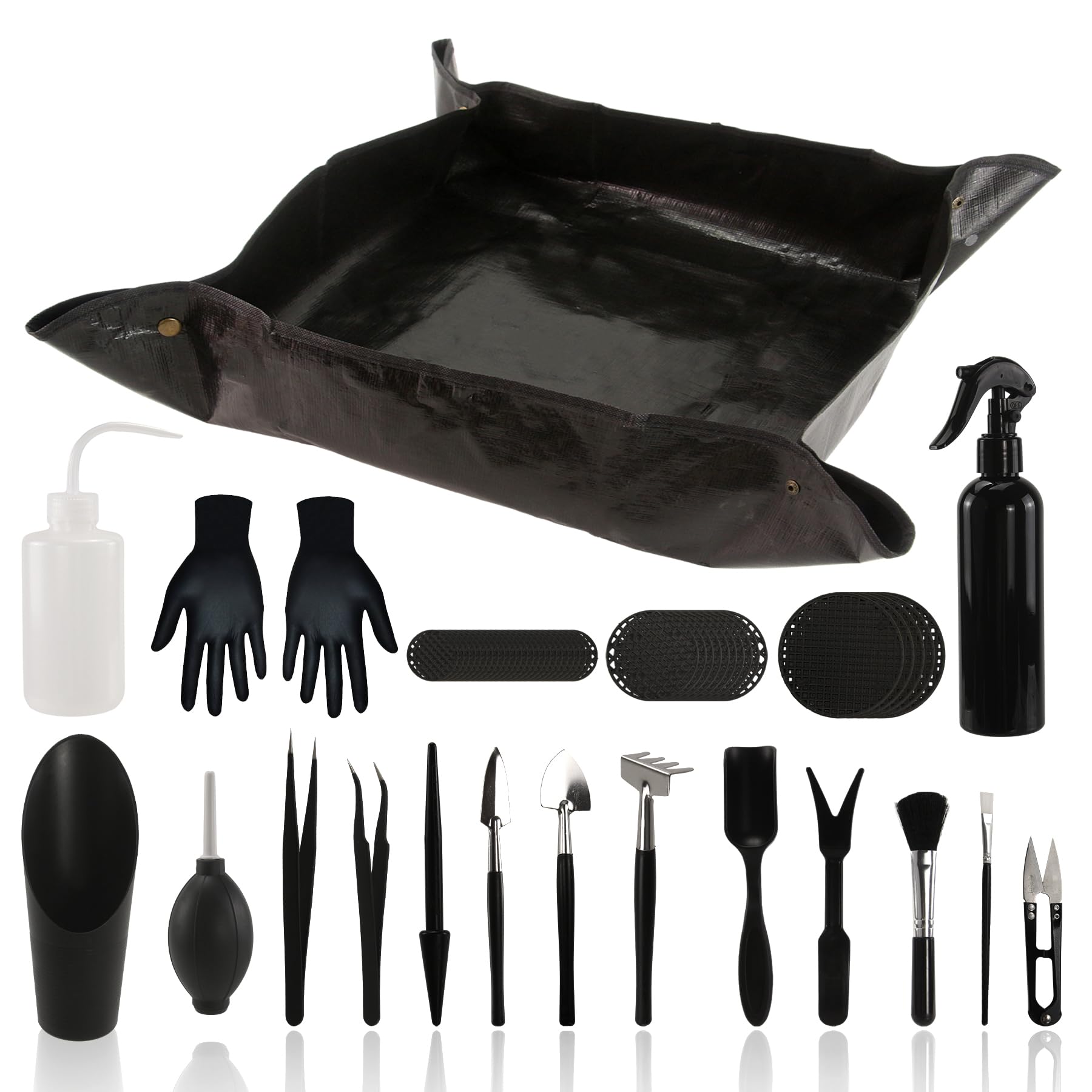 TORMENSucculent Gardening Tools Set,Mini Garden Hand Tool,Durability Stainless Steel & ABS,Comprehensive Plant Care For Plant Lovers Garden Workers Perfect Indoor Outdoor Use (60 Pcs)