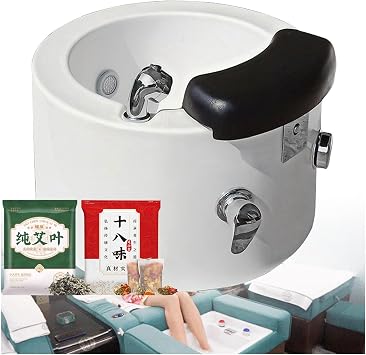 Home Foot Spa Pedicure Tub Acrylic Footbath Colorful Lamp Sturdy Tubs, Foot Spa Bath Massager with Heat and 60PCS Foot Bath Bags, for Foot Stress Relief for Men & Women White-Set2