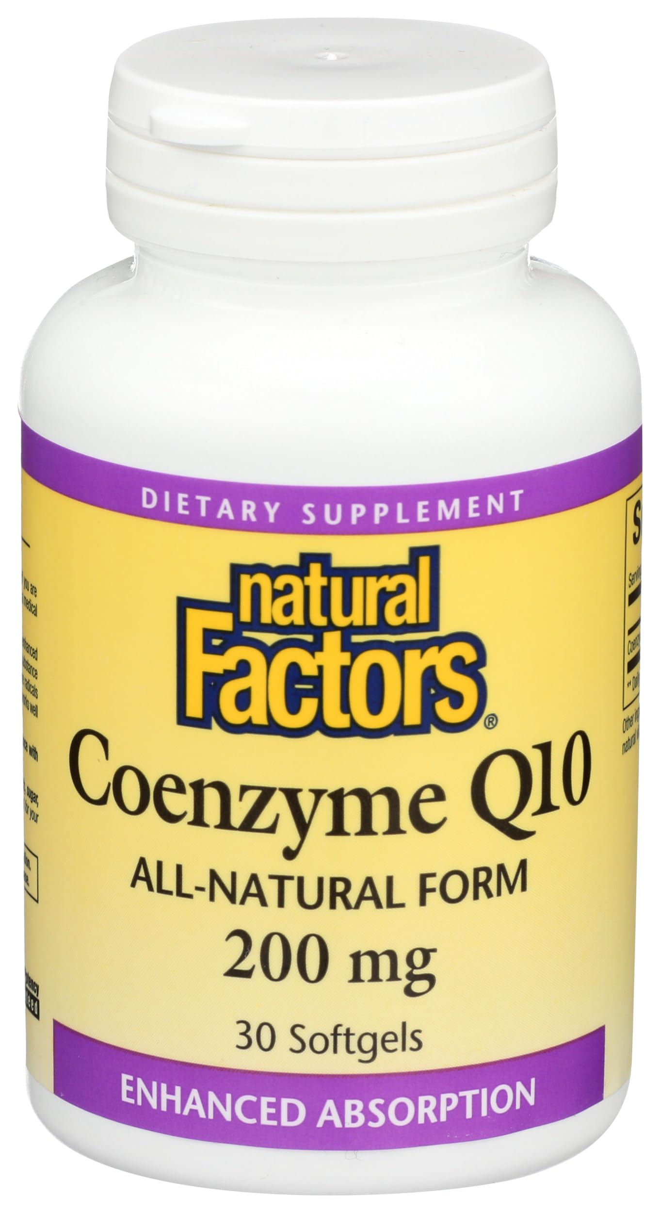 Natural Factors Coenzyme Q10 200mg Softgels, 30-Count