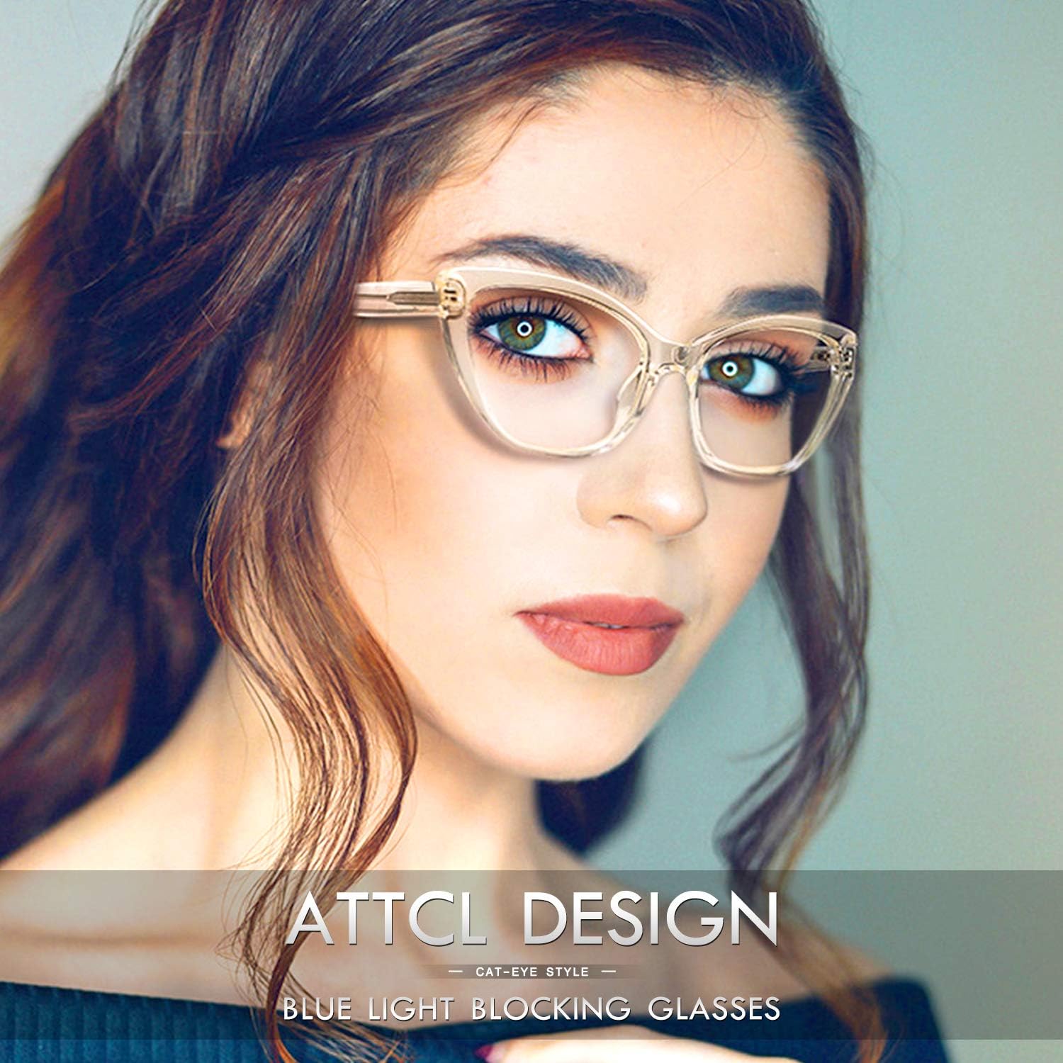 ATTCL Anti Eyestrain Blue Light Blocking Glasses Women cateye Computer Glasses