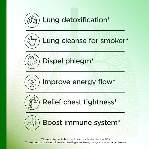 Miniatura 5 de Aromlife Té de desintoxicación pulmonar, para fumadores, desintoxicación y limpieza pulmonar, bolsas de té de hierbas, Flos Lonicerae, Radix