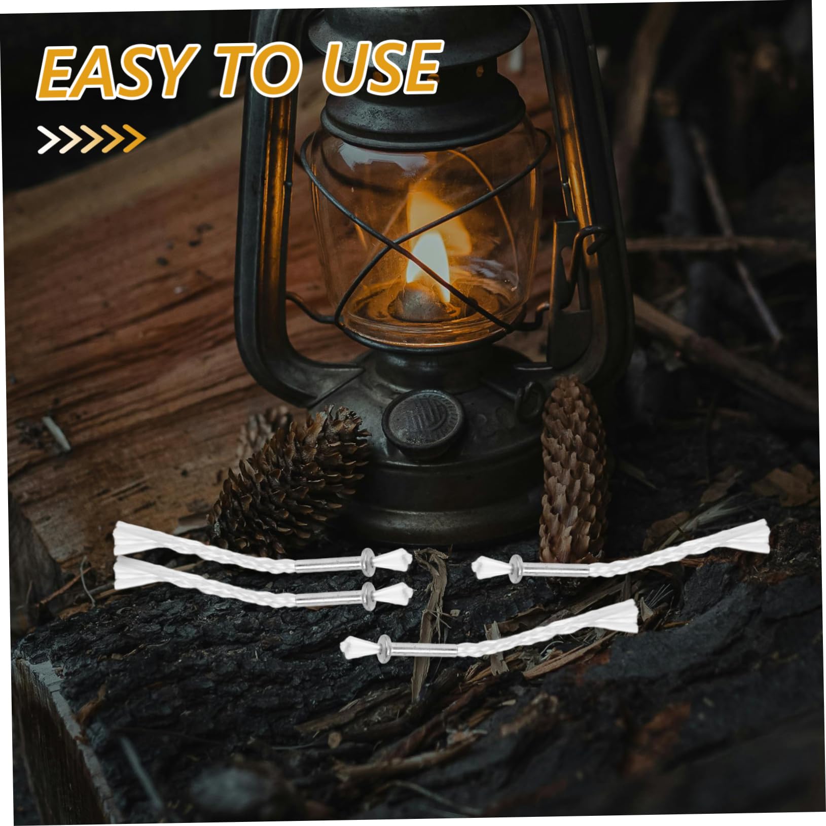 HOODANCOS 4Pcs Oil Lamp Wicks Replacement Iron Holders for DIY Oil Lanterns for Home Decor Gardens Events Compatible with Kerosene Alcohol Burners