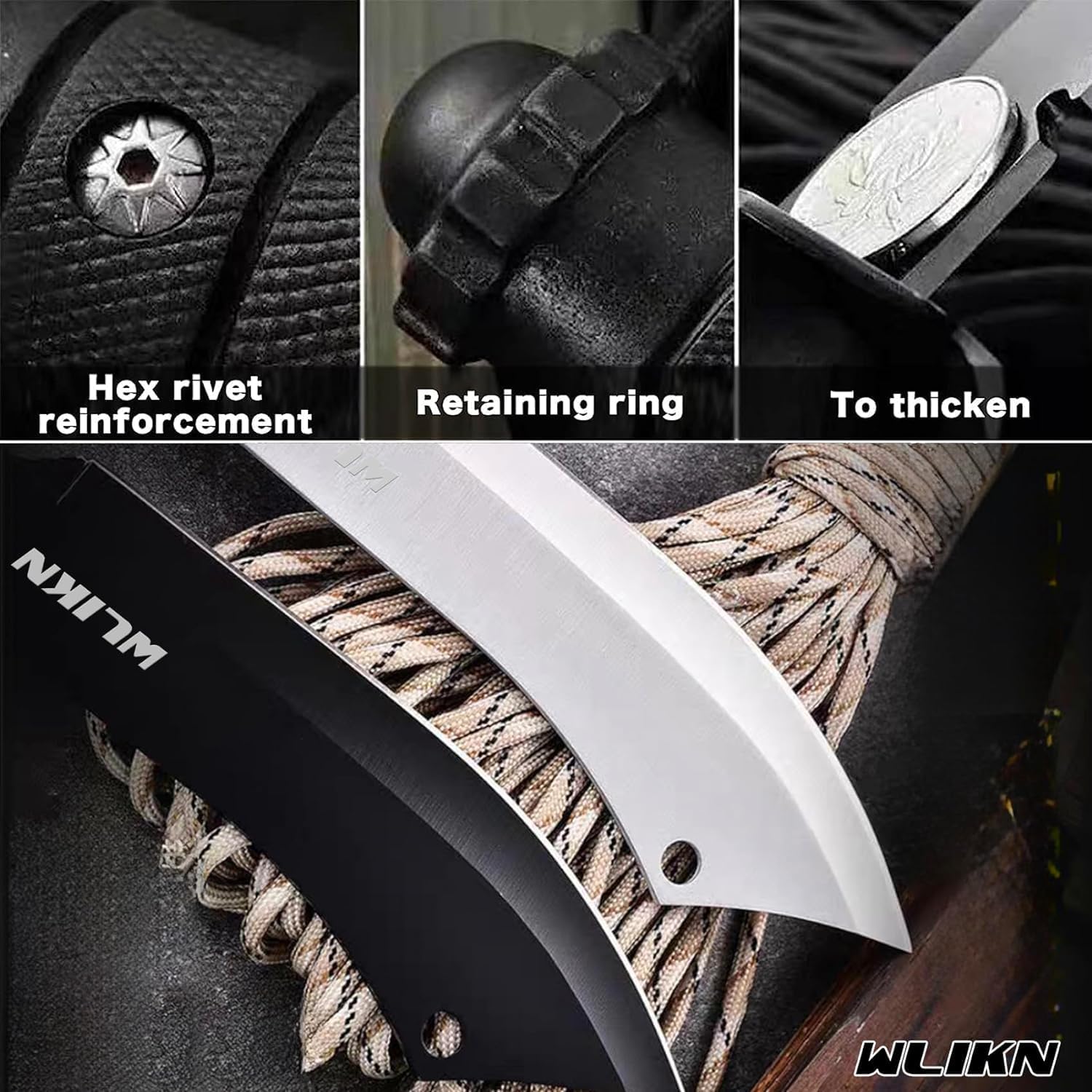BISONBERG Kitchen Knife/Utility Knives For Kitchen Home & Office Use Ideal For Portable, Travel - Wooden & Black,Carbon Steel - Image 5 thumbnail
