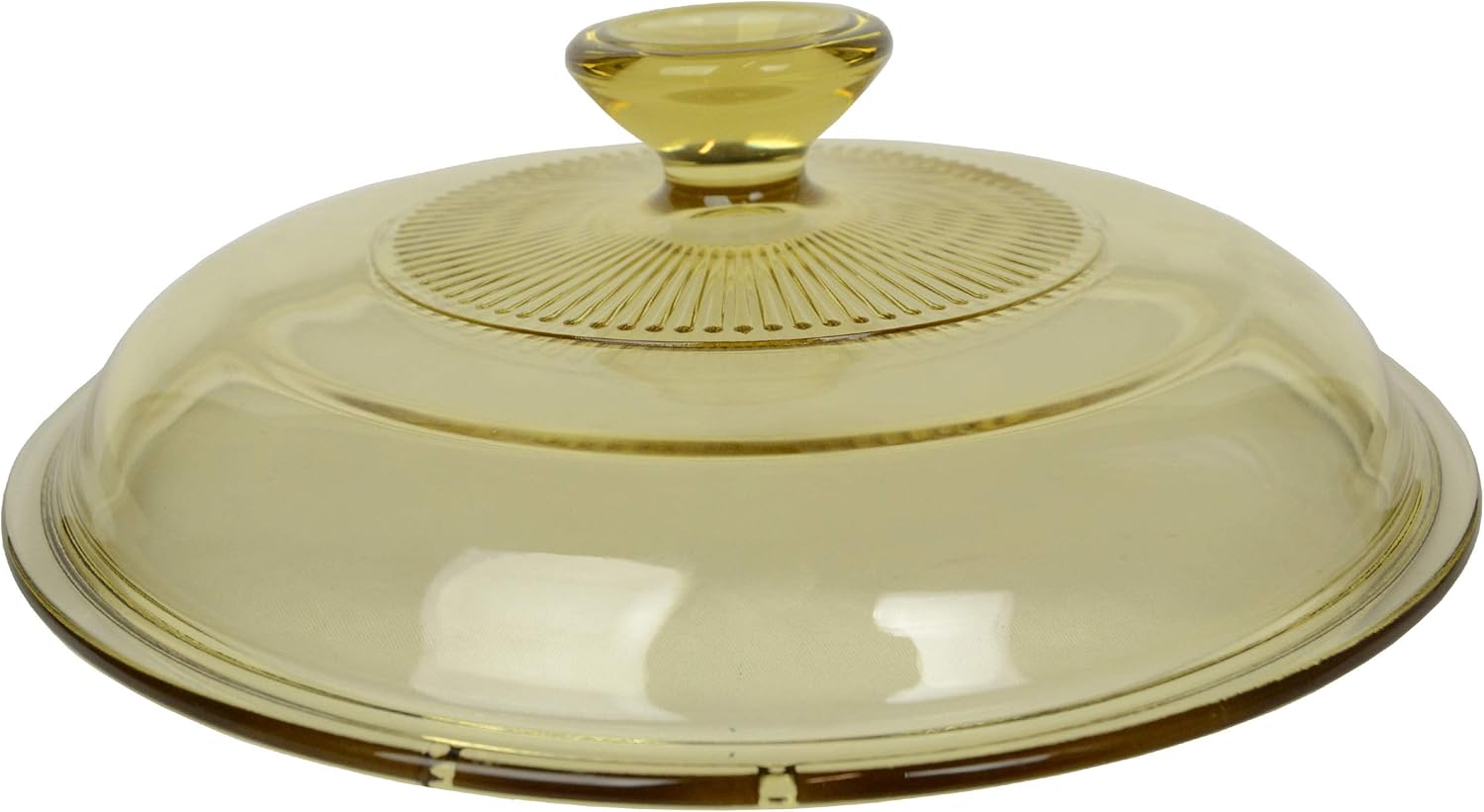 Visions 2.5 Quart Amber Glass Lid Cover: Home & Kitchen