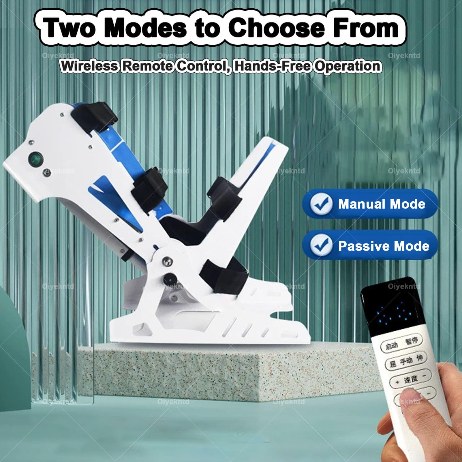 Entrenador eléctrico de Tobillo, Equipo de rehabilitación de pies con Control Remoto, Entrenamiento bidireccional de flexión Plantar (45°) + dorsiflexión (50°)