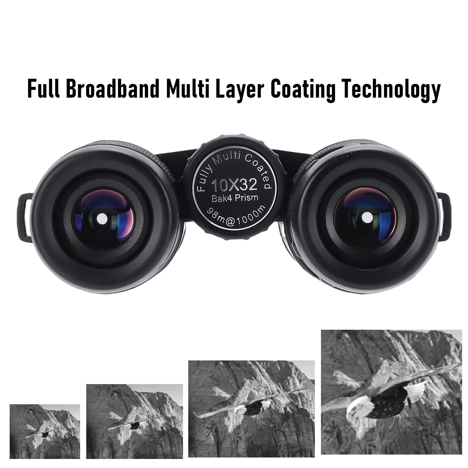 Lornetka 10X32 Kompaktowa Lornetka HD Soczewki z wielowarstwową powłoką Wykręcane Muszle Oczne 10X32 Mm Szeroki Kąt Widzenia Łatwe Ustawianie Ostrości Podczas Obserwacji Ptaków Piesze Wycieczki