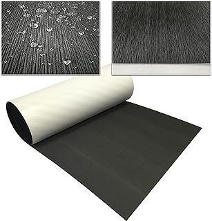 Boat Flooring EVA Foam Boat Decking Faux Teak Marine Carpet Boat Decking Self Adhesive Flooring Pad for Motorboat RV Yacht Kayak Cooler Tops Seating Surfboad 94" x 35"