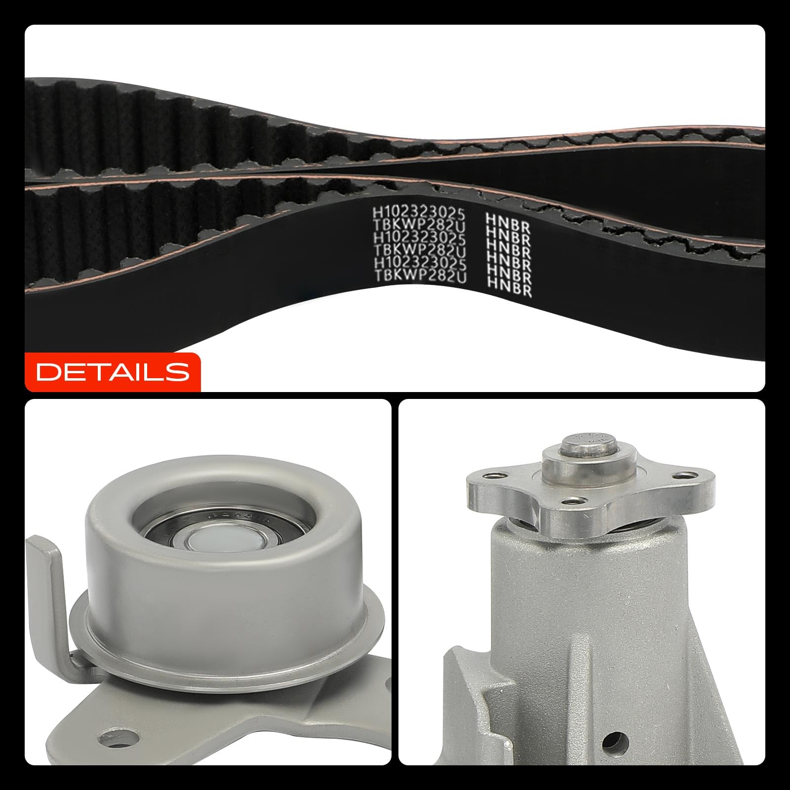 Frankberg 1x kit de correa de distribución + 1x bomba de agua 2441022000 | Compatible con: Accent Sedán X-3, Coupé GK, Getz TB, Río II JB, Elantra Saloon XD, Cerato LD, Salón Rio II JB, Acento II