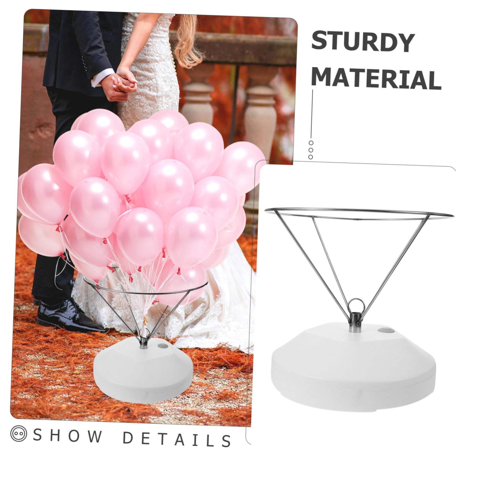 Zerodeko Sockel aus Edelstahl und Stabiles Ballongestell für Verschiedene Luftballons für Outdoor Partys und Hochzeiten