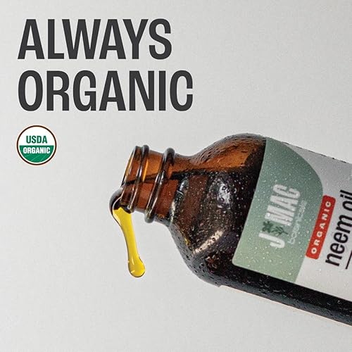 Miniatura 3 de J Mac Botanicals Aceite de neem orgánico para la piel (botella de vidrio de 4 onzas sin gotero)  Concentrado 100% puro sin diluir para cabello y