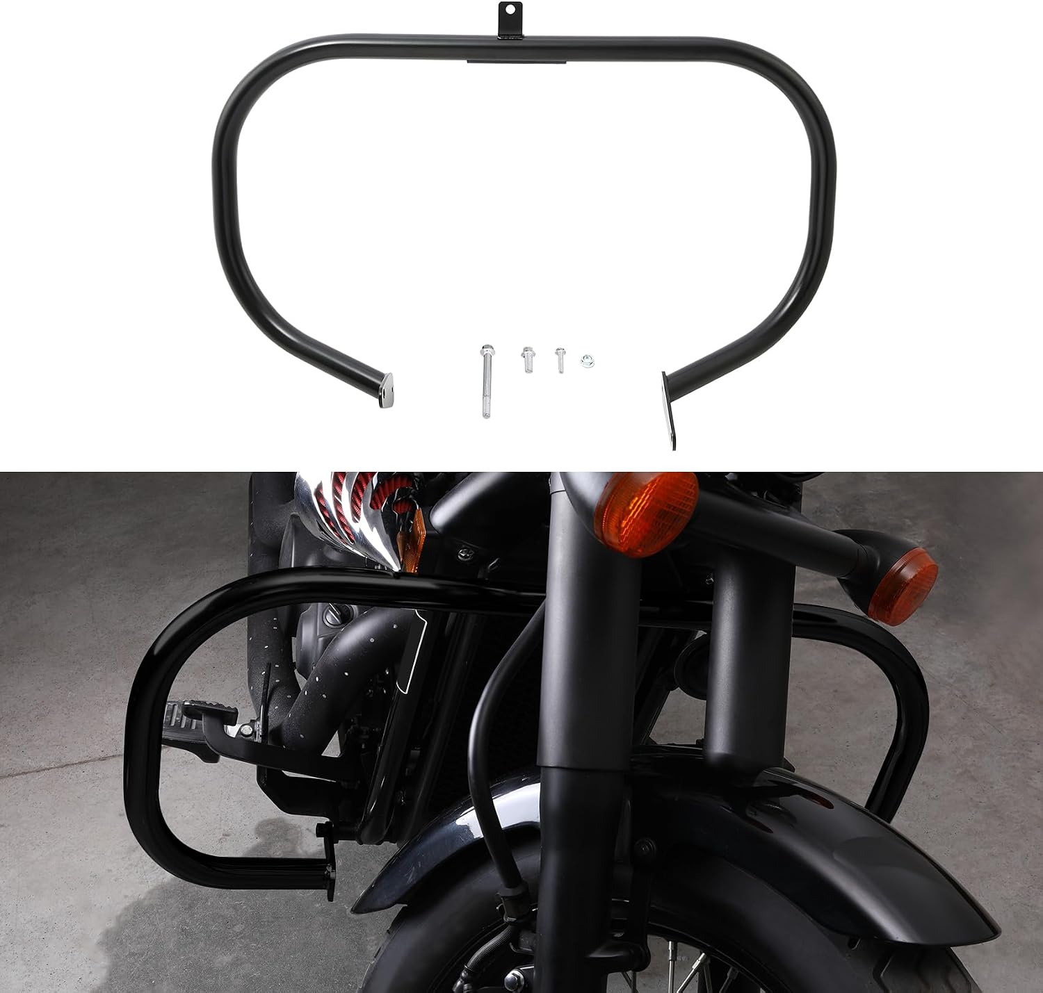 TCMT Black Engine Guard Highway Crash Bar Fits For Honda VT750 Shadow Aero 2004-2025 Shadow Phantom 2010-2025 VT750 Shadow Spirit C2 2007-2014