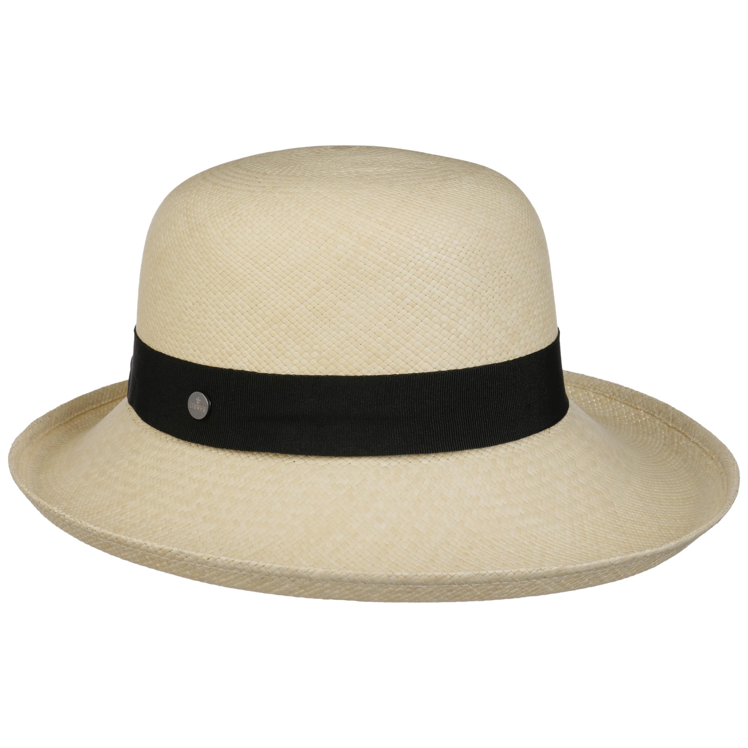 LIERYS Pasadena Panama Aufschlaghut Naturfarbener Asymmetrischer Hut UV-Schutz 50+ Damen