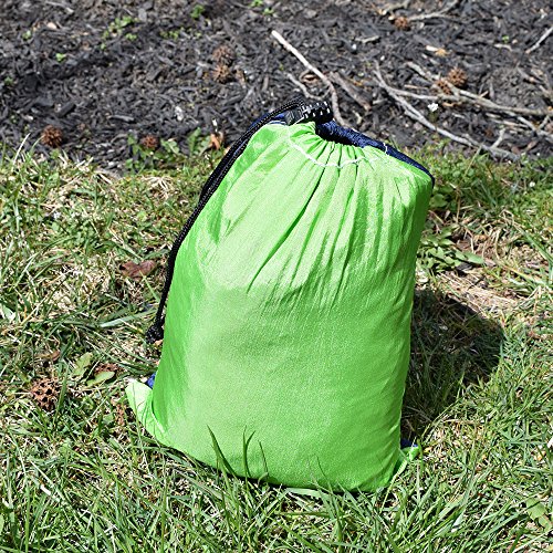 Budge Hamdhngs Double Nylon Hammocks, Navy Blue/Light Green #TOP1