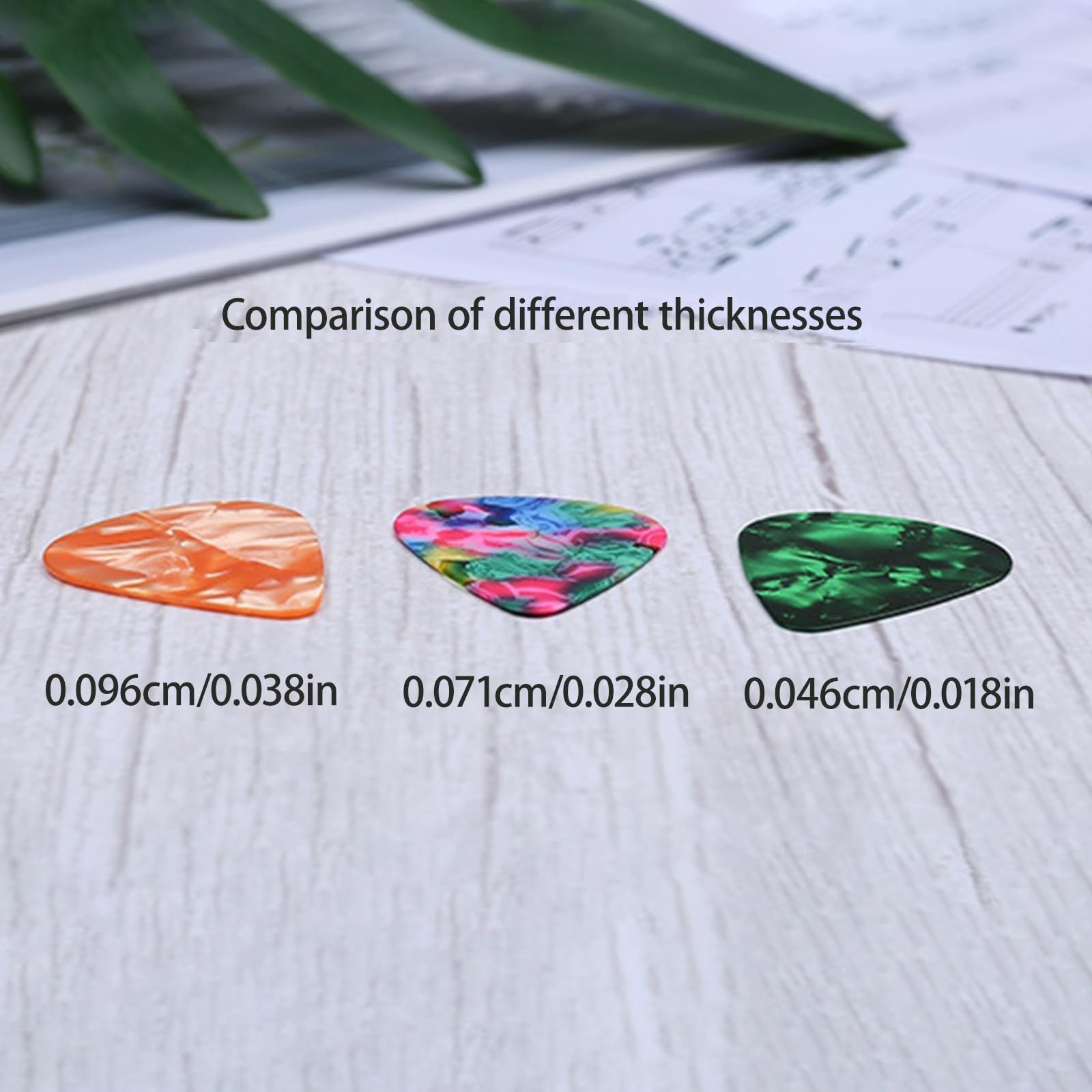 10 Pezzi Plettri Per Chitarra Celluloide Colorata - Foto 7