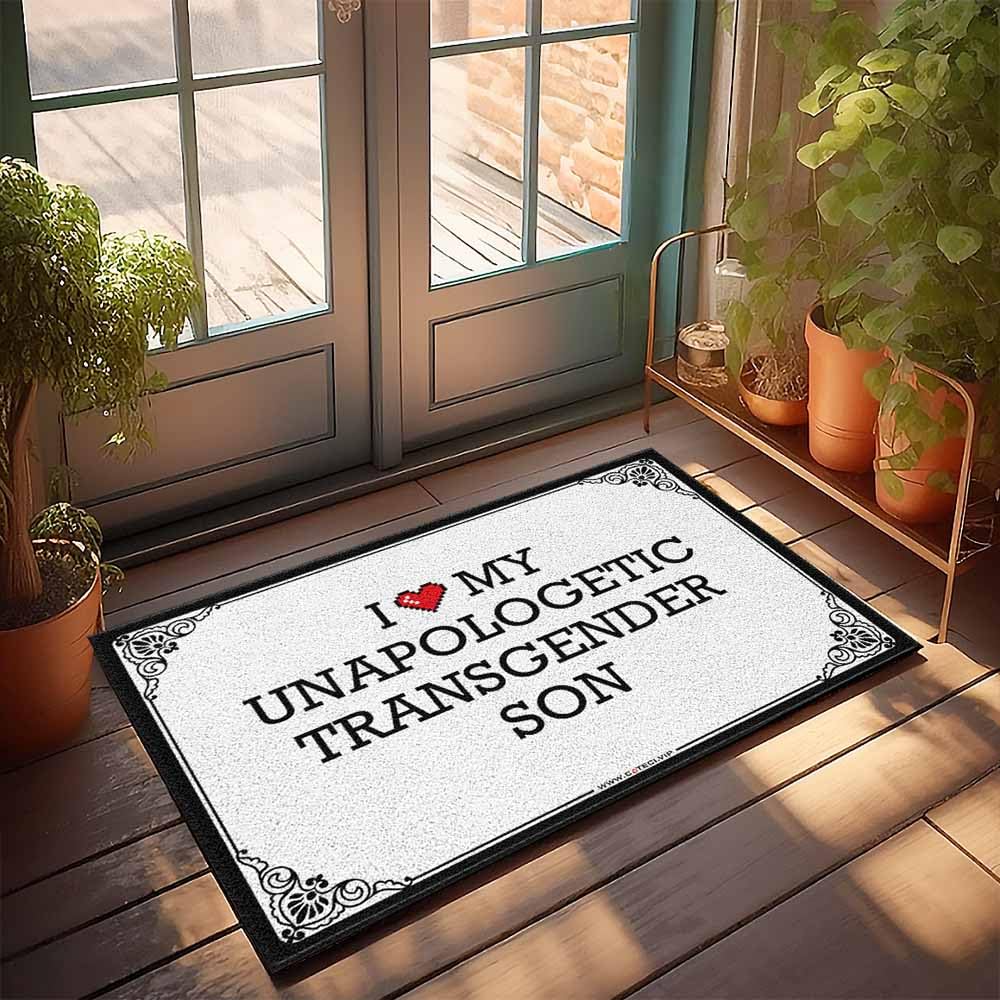 Tapis de salle de bain rustique trans et paillasson d'automne extérieur 65x90 cm