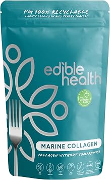 Edible Health High Protein Marine Collagen Powder   1Kg Pouch, 75 Day Supply, Carb-Free Peptides for Regeneration, Diet & Daily Use