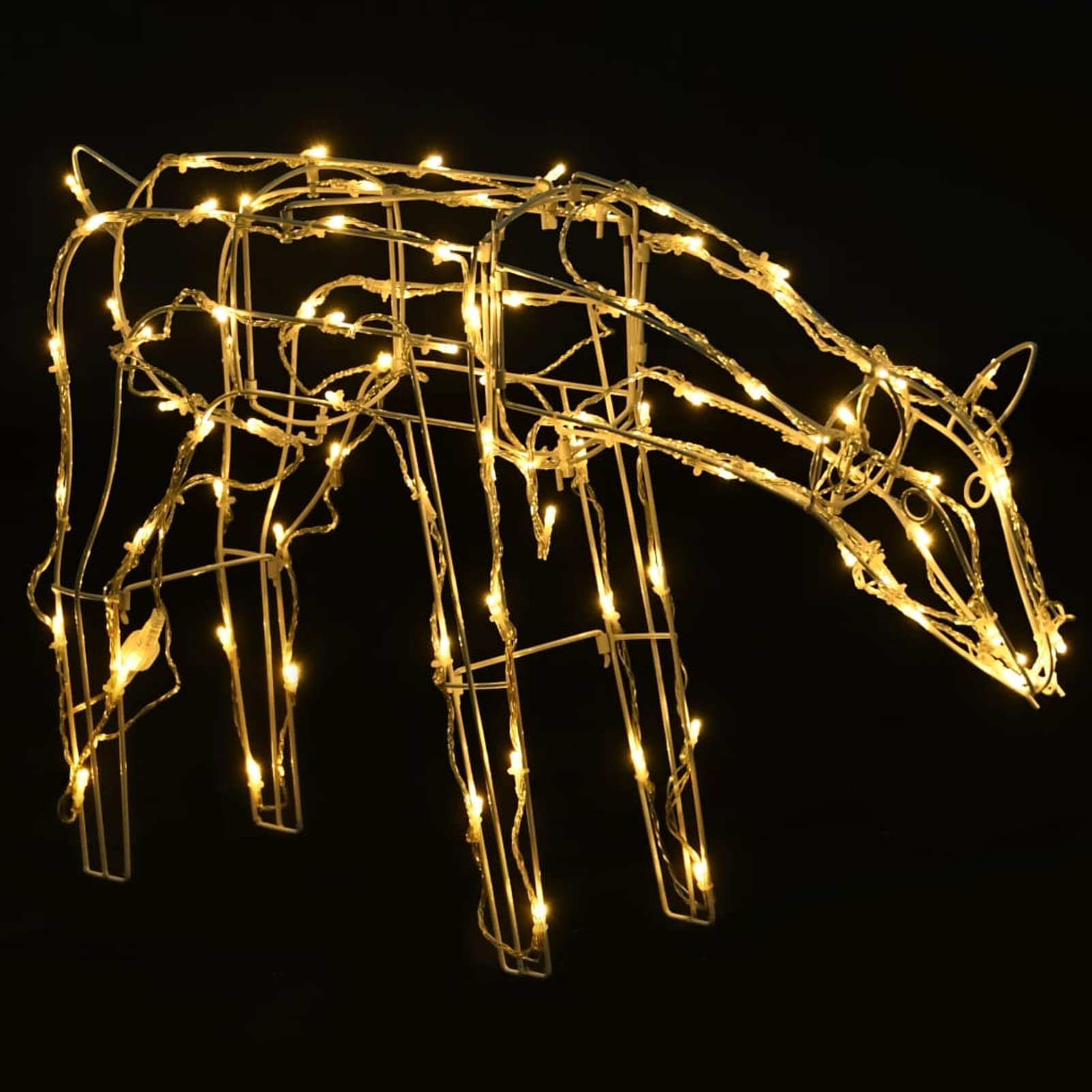 Tidyard 3-TLG. Rentiere Weihnachten Deko, Rentier Weihnachtsbeleuchtung, Dekoration Draußen, 229 LEDs Warmweiß