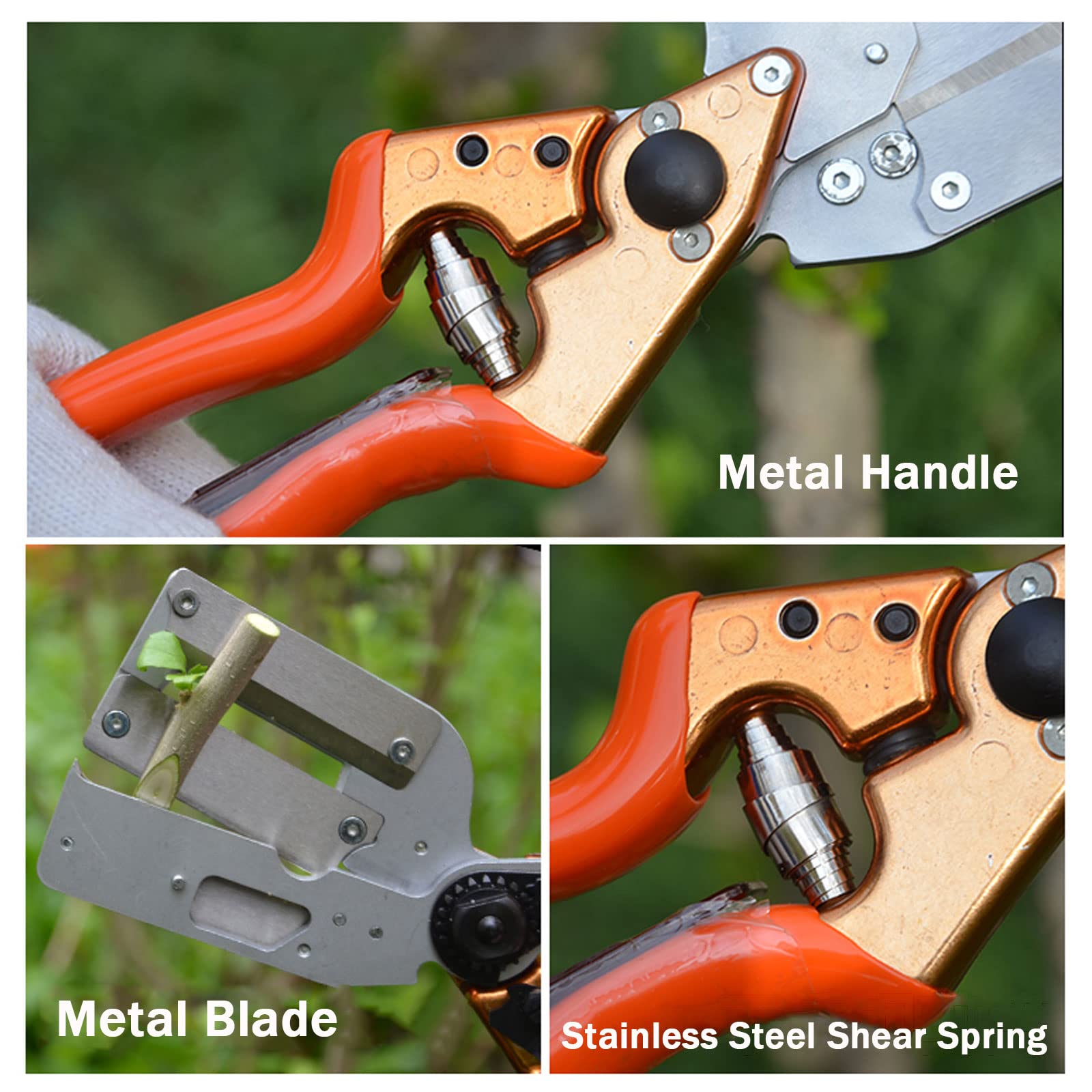 Forbice per Innesti e Potatura, Giardino Innesto Kit di Attrezzi per Efficiente Potatura e Innesto, con Lame di Ricambio, Forbici da Innesto per Albero da Frutto/Vigneto/Pianta/Ramo, Grafting Tool
