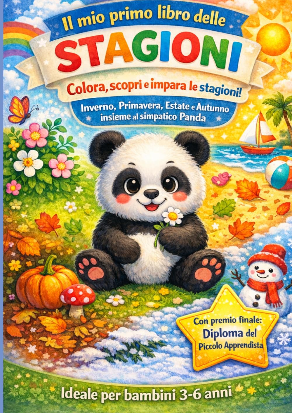 Il Mio Primo Libro delle Stagioni: Colora, Scopri e Impara (Imparo con il Panda)