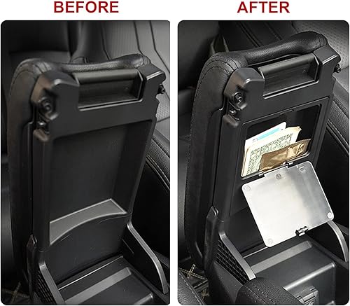 Miniatura 6 de Xotic Tech - Consola central debajo del reposabrazos con compartimento secreto oculto, caja de almacenamiento, soporte organizador, compatible con