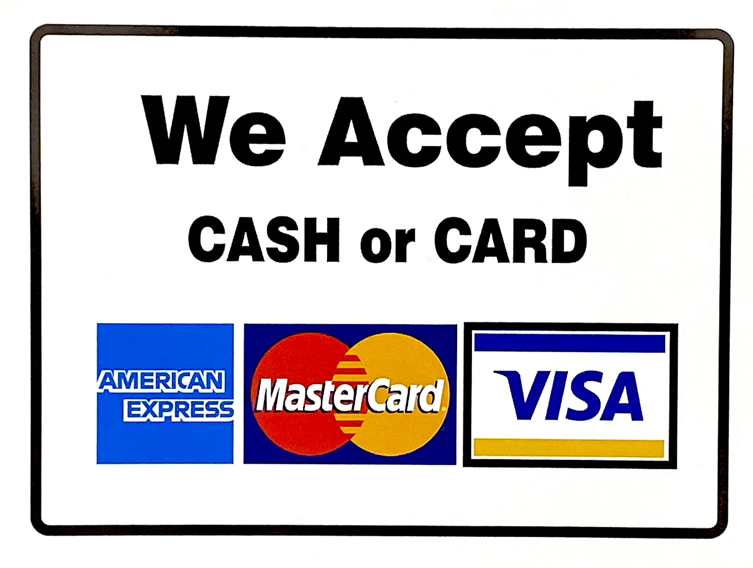 We Accept Card Payments Contactless Vinyl Signs (Image 3, A4 300MM X 200MM)