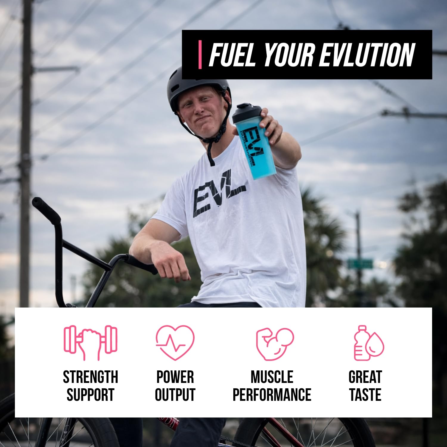 EVL Creatine Energy Powder - 30 Servings - Pink Lemonade — Amazon image 5