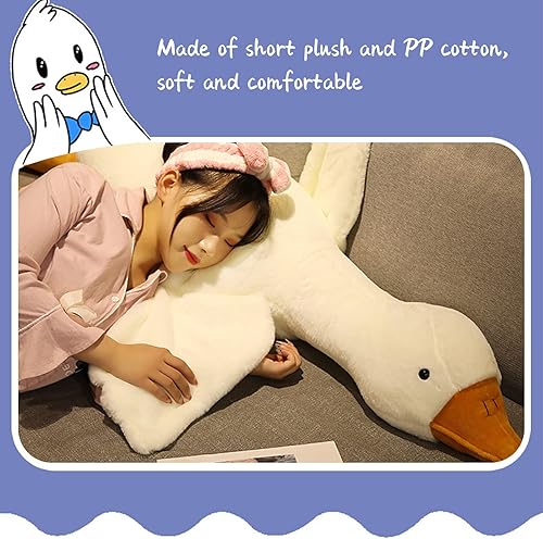 Miniatura 8 de Lindos cojines de peluche de pato, animales de peluche de ganso, juguete de almohada de peluche de ganso, lindo y enorme ganso blanco, almohada de