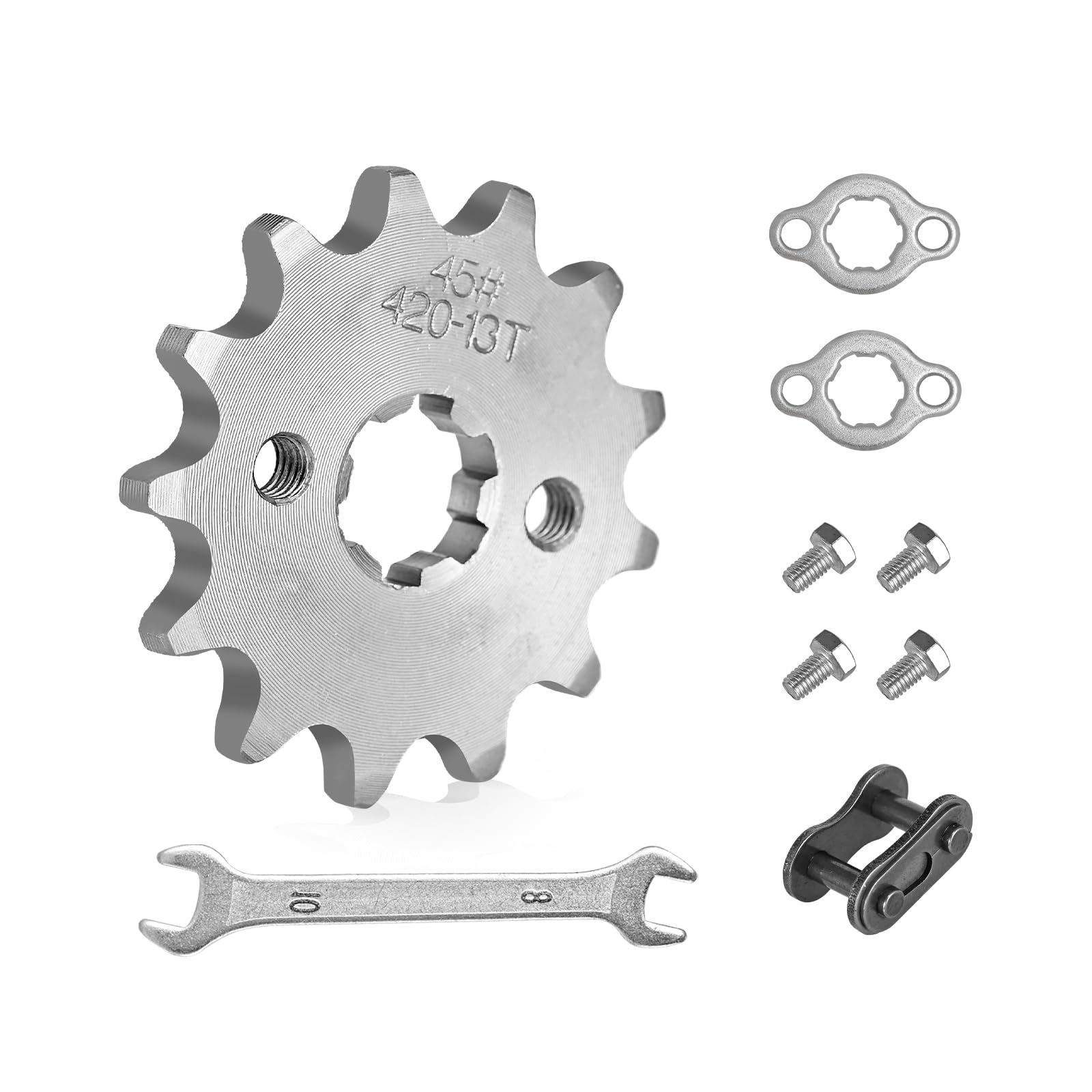 Moroxi 420 14T Motorcycle Front Engine Sprocket 17mm Compatible with 50cc 70cc 90cc 110cc 125cc 140cc 160cc TaoTao Loncin Roketa Dirt Bike,Mini Bike,