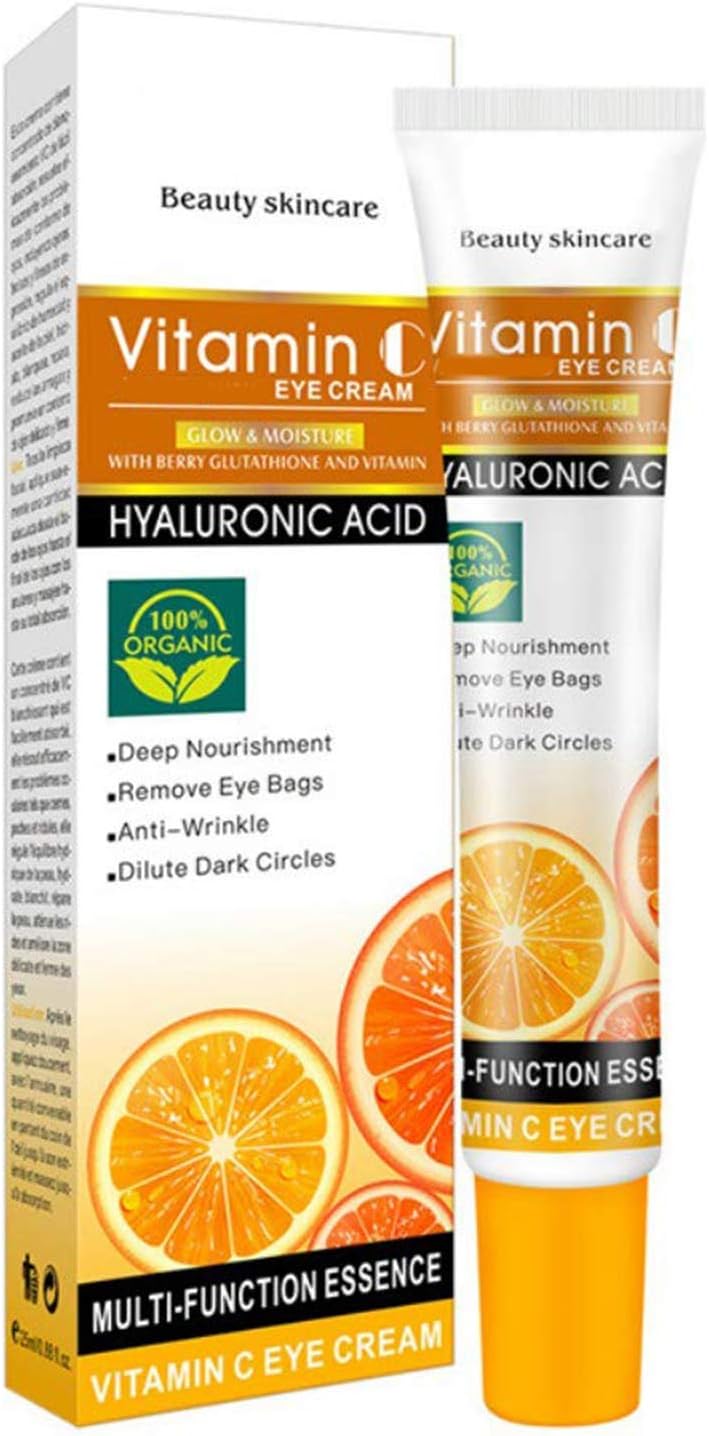 Eye Whitening Cream Anti-Wrinkle Delute Dark Circles Hyaluronic Acid Vitamin С Anti Ageing 100% Organic 25 ml